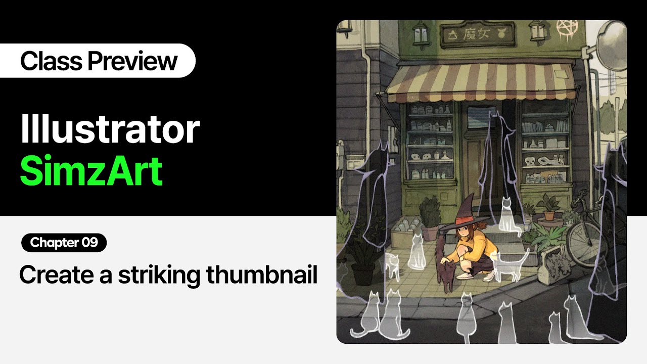 Illustrator SimzArt- Chapter 09: Create a striking thumbnail