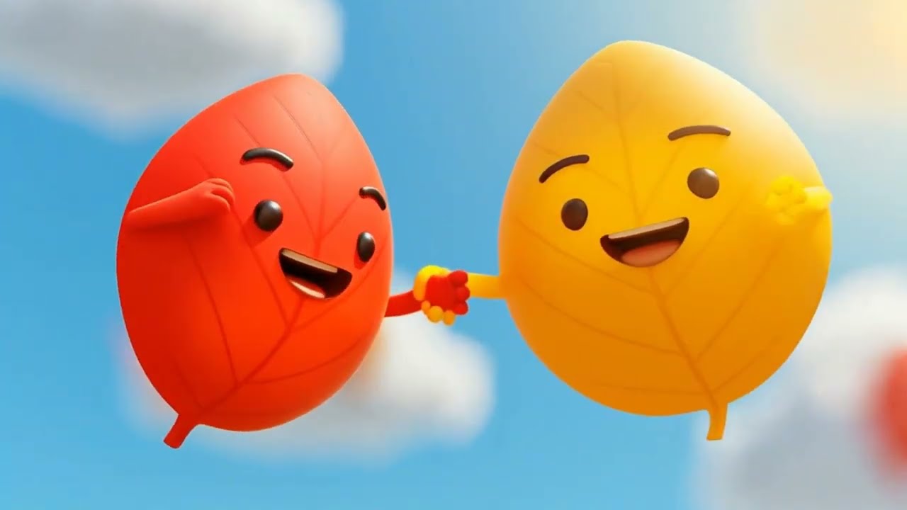 Hojas Bailarinas 🍁 | Canción Infantil de Otoño | Spanish Autumn Song for Kids (x 3 times)