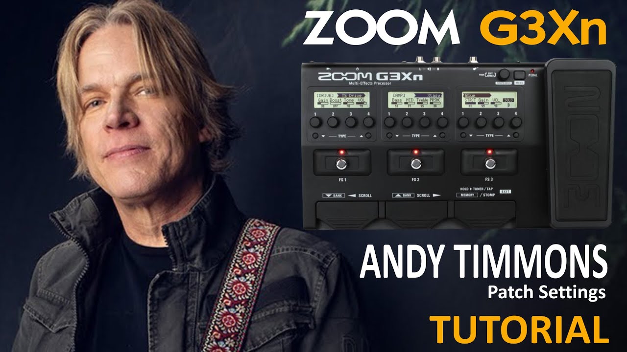 ZOOM G3Xn Distorzione - ANDY TIMMONS STYLE (IBANEZ TS808 OVERDRIVE) - G3n, G5n [Patch Settings]