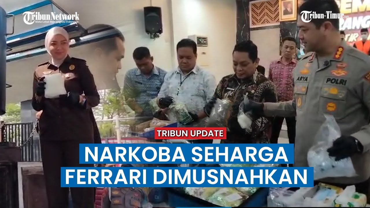 Narkoba Seharga Ferrari Dimusnahkan Polrestabes Makassar