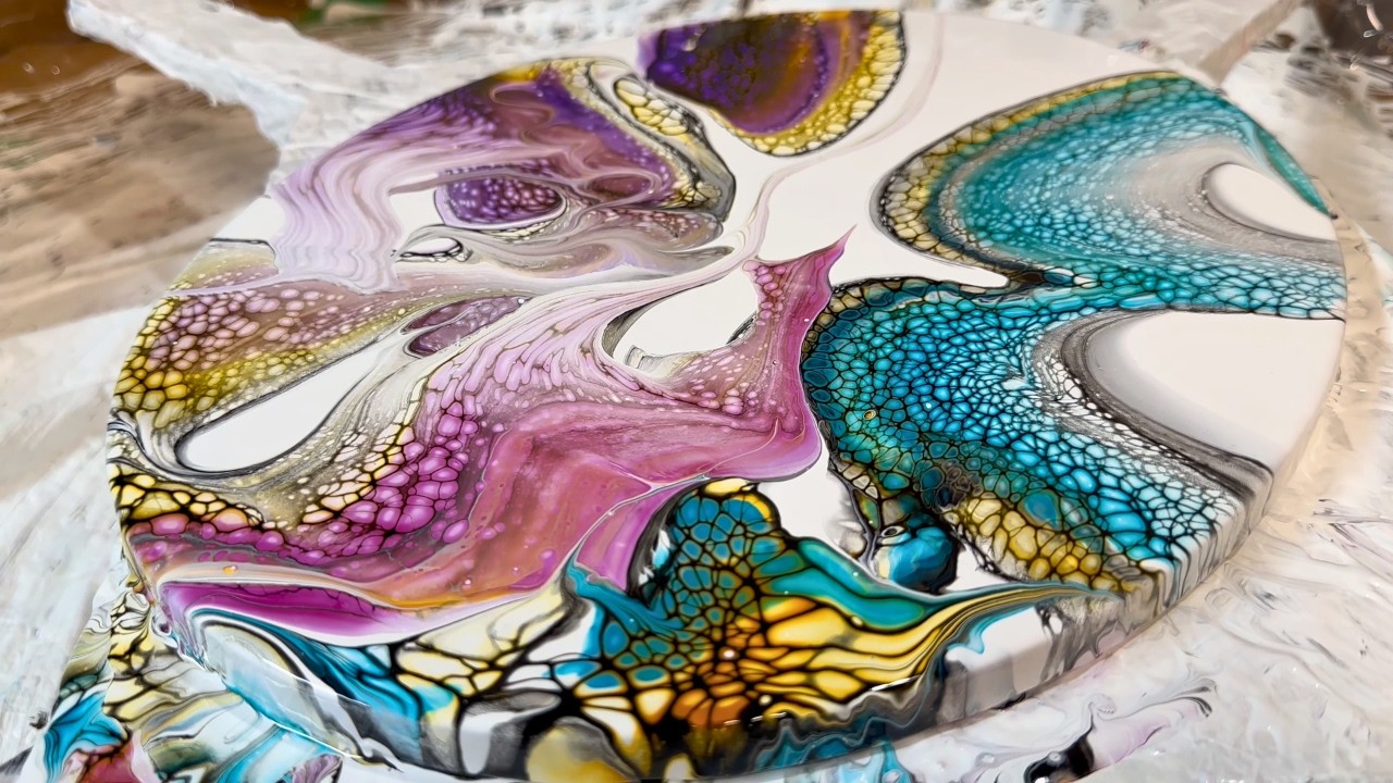 The fluid movement of this abstract palette knife swipe is UNREAL!!! 🔥🎨✨