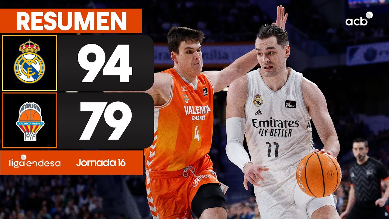 Real Madrid - Valencia Basket (94-79) RESUMEN  | Liga Endesa 2025-26