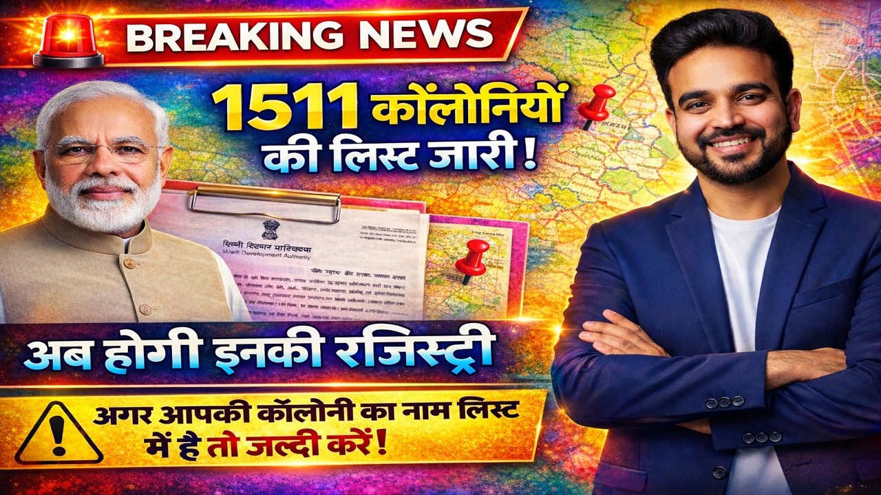 1511 कॉलोनियों की लिस्ट जारी 😱 अब होगी रजिस्ट्री 🔥| Delhi Unauthorized Colony Big Update | PMUDAY