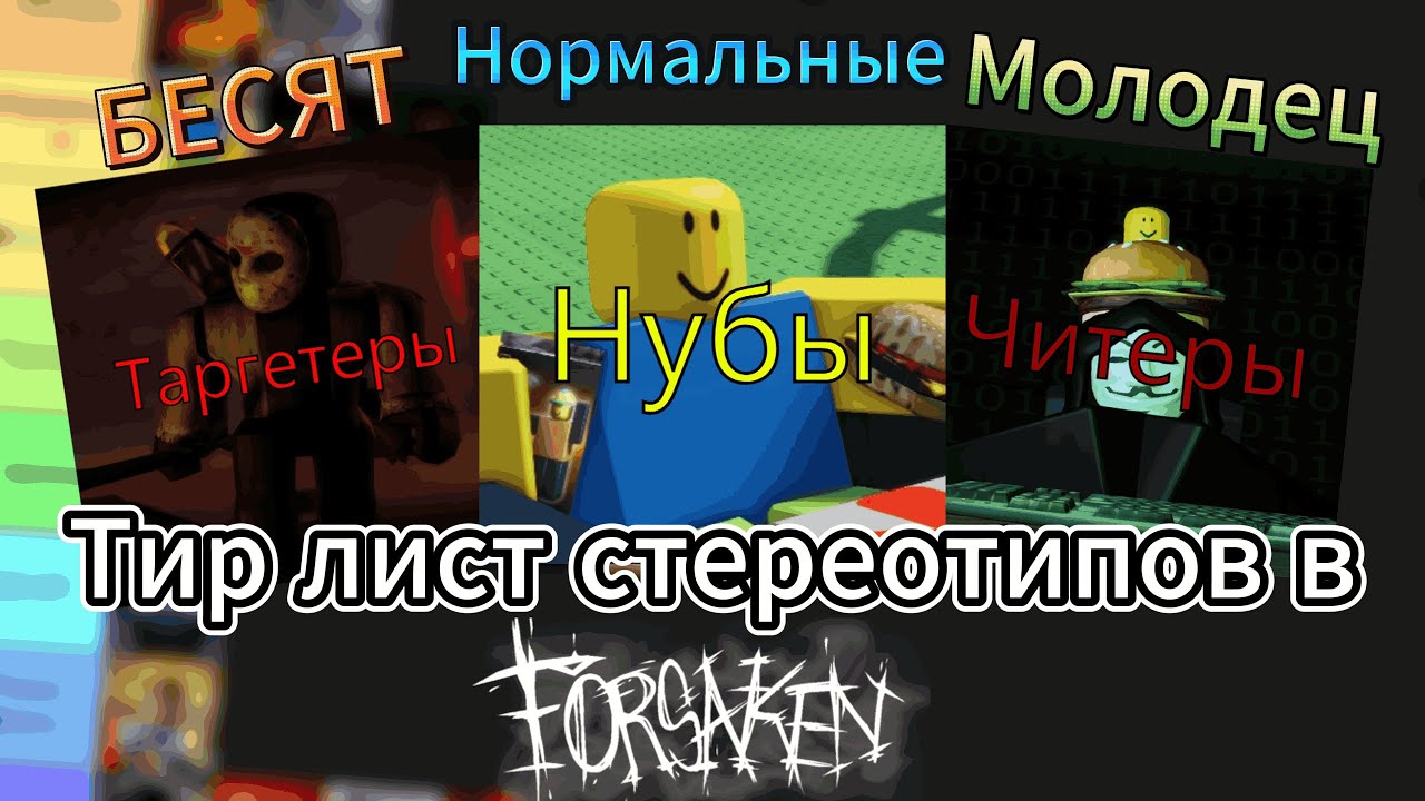 Тир лист сорока стереотипов игроков в Forsaken (Roblox)