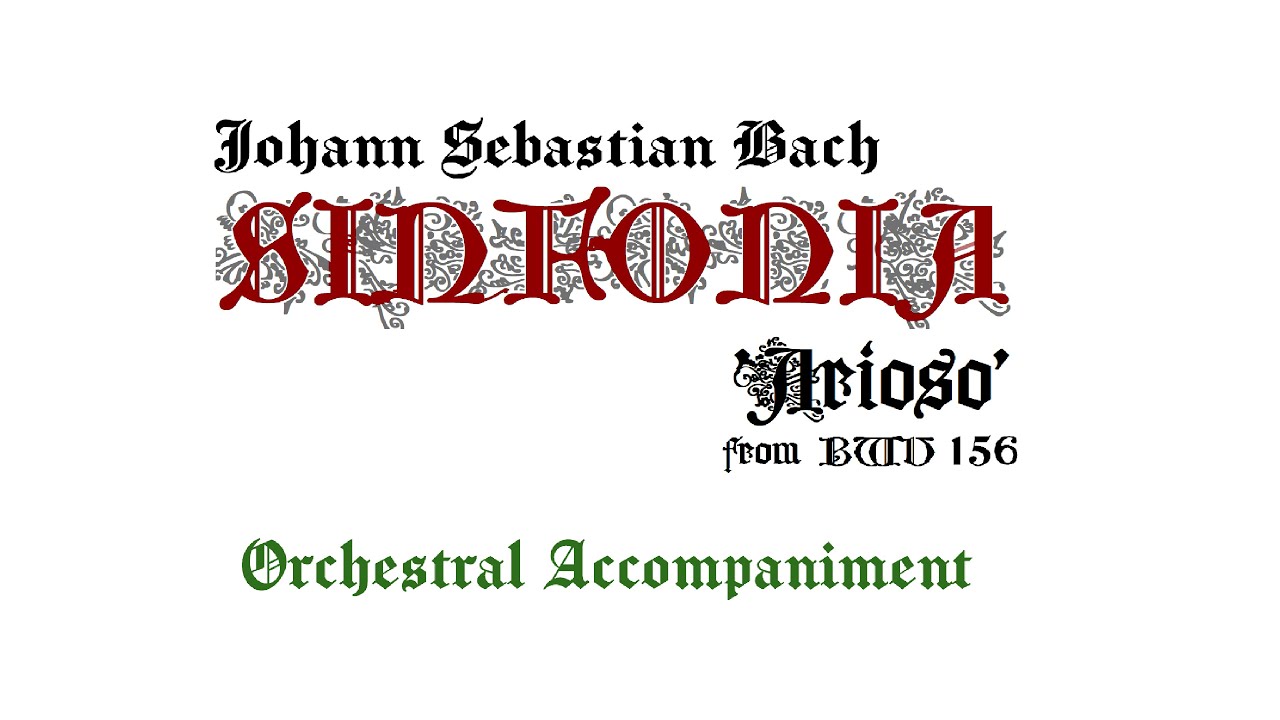 Johann Sebastian Bach - Sinfonia (Arioso) from BWV 156 (Orchestral Accompaniment)