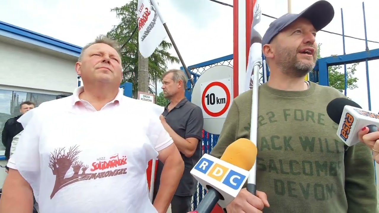 Strajk w Altrad Mostostal - Siedlce 14 czerwca 2022 r.