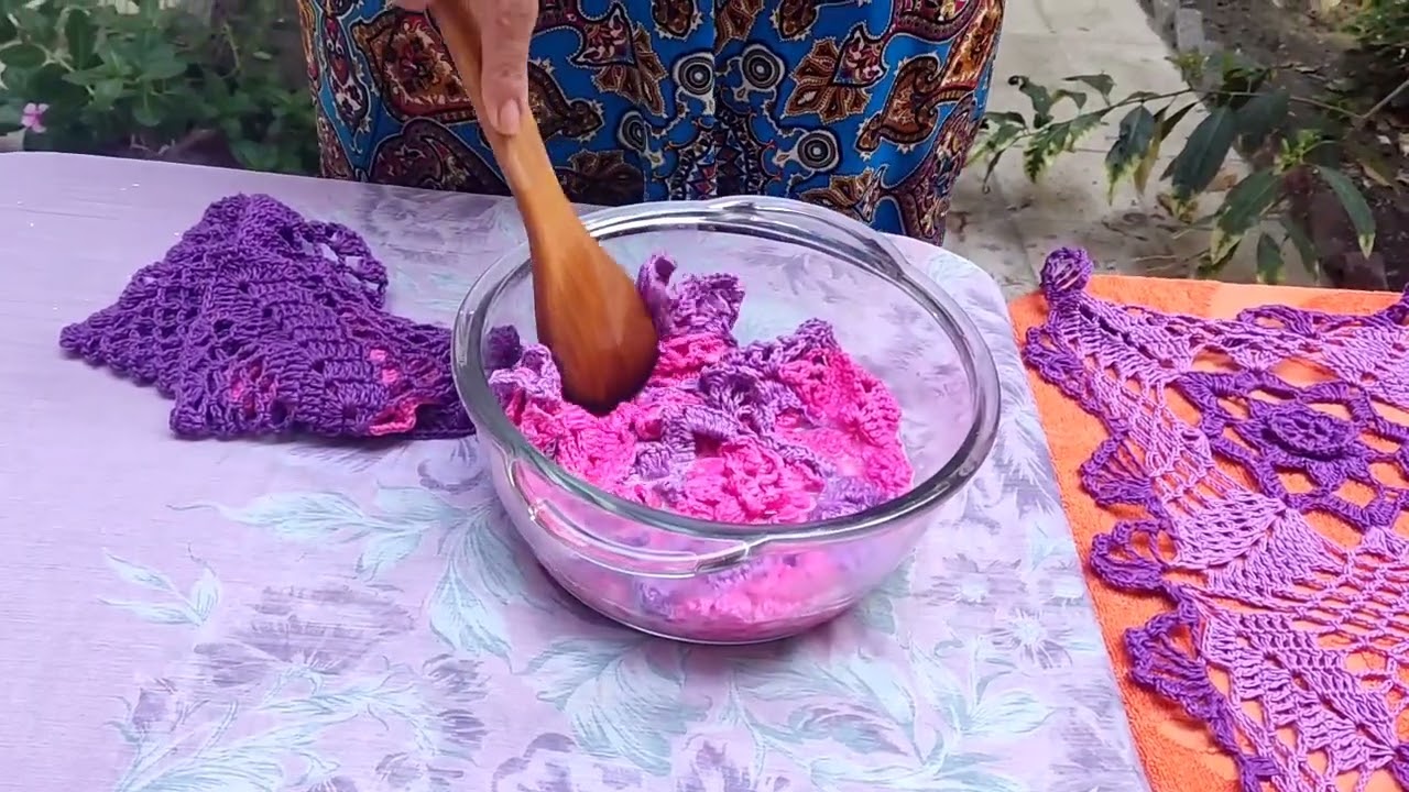 تعالوا ننشي المفرش ده سوا (طريقه تنشية المفرش)