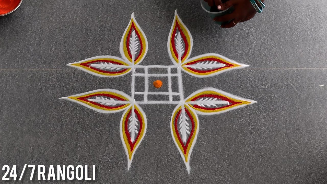 4x2 Dots Easy Daily Muggulu 🌺 24/7 Rangoli🌿 Traditional Rangoli 🌺 Latest Rangoli 🌺 Beginners Rangoli