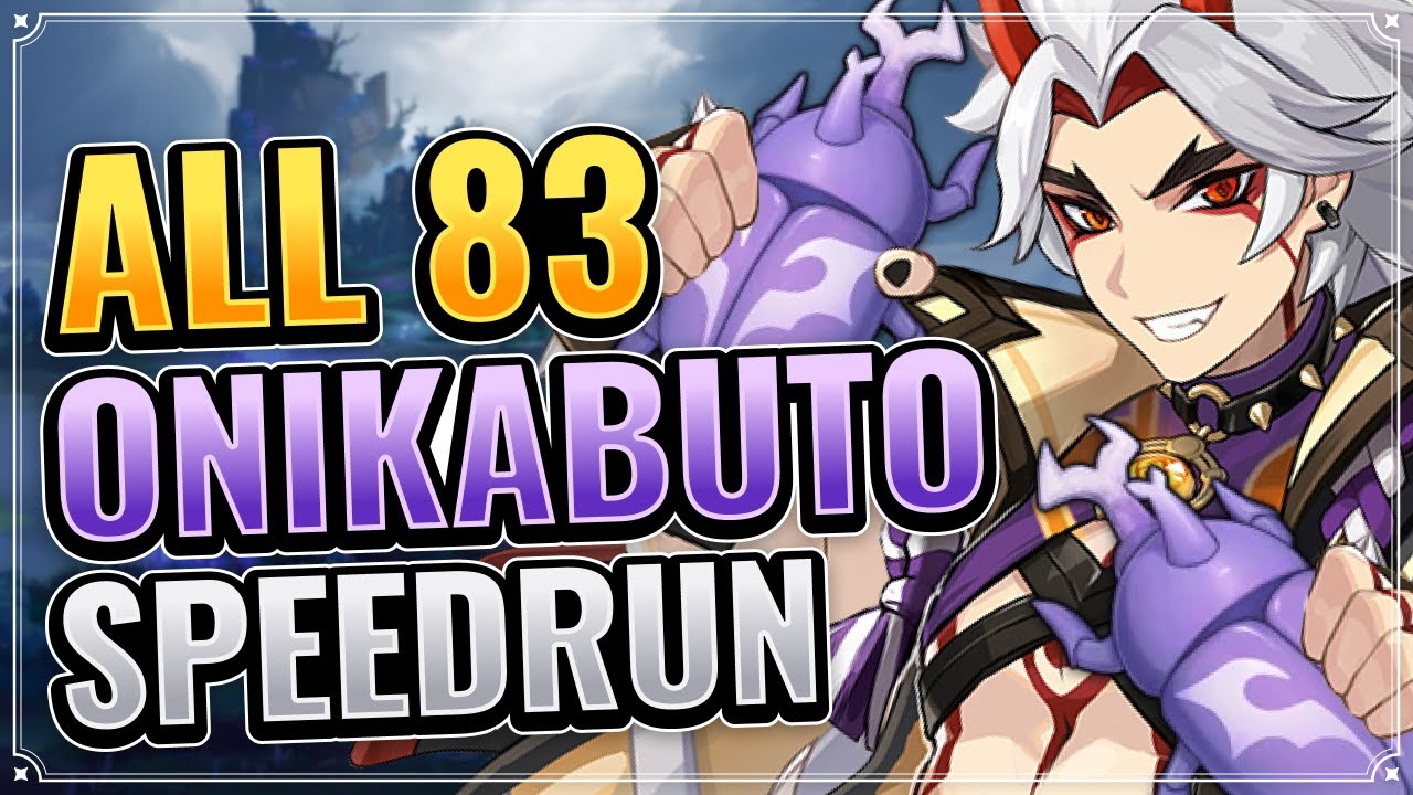 ALL 83 Onikabuto Locations EFFICIENT & FAST ROUTE Genshin Impact Arataki Itto Ascension Material