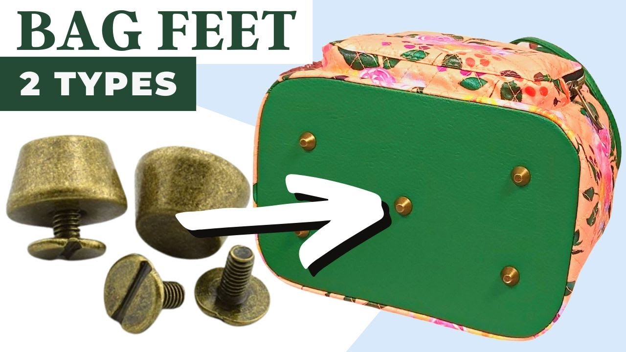 How To Install Purse Feet: Prongs With A Washer or A Screw