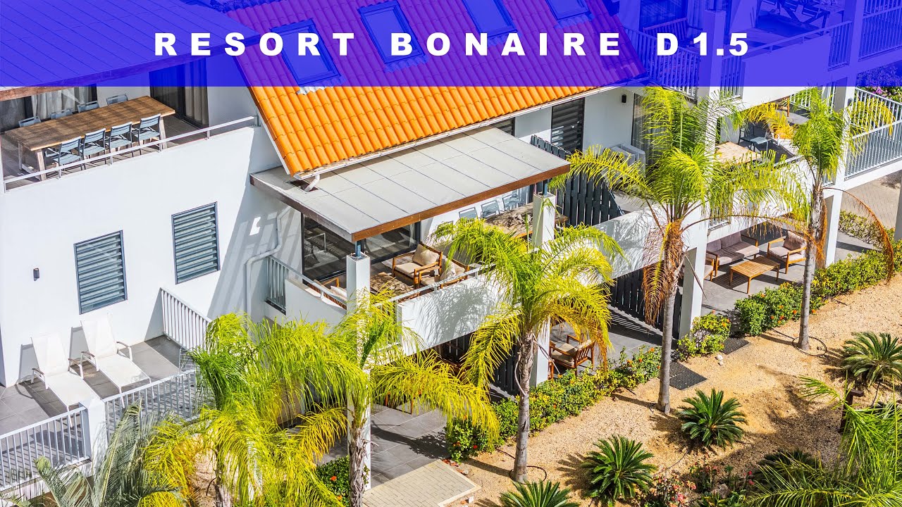 For Sale: Resort Bonaire D1.5 - Beautiful apartment with 2 bedrooms and a covered terrace at Bonaire
