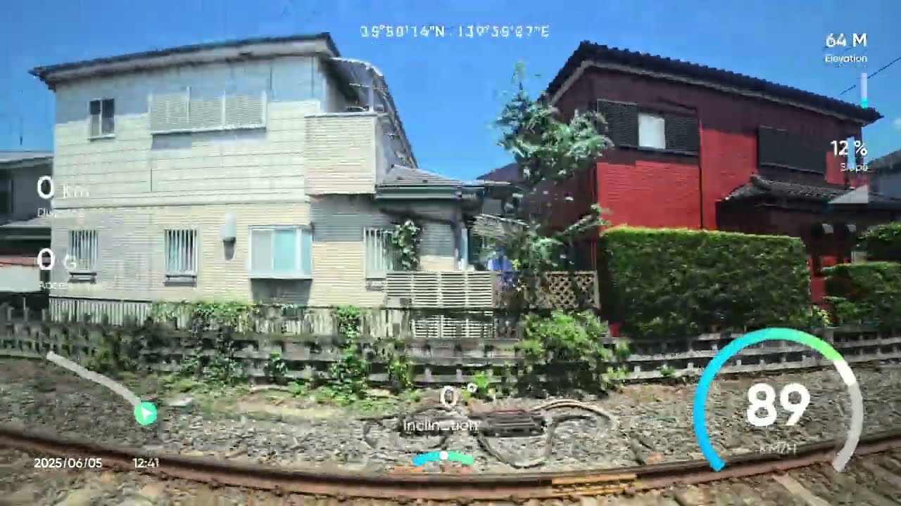 〔4K UHD*ac〕JR東日本・高崎線：大宮→高崎駅間、E257系5500番台/特急『草津・四万号』乗車走行シーン。【車窓・側面展望】