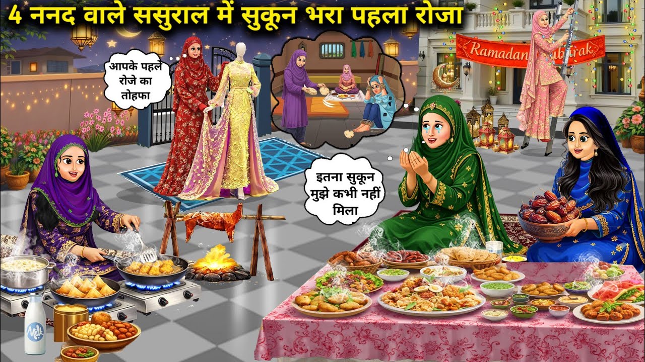 गरीब भाभी का 4 ननद वाले ससुराल में सुकून भरा पहला रोजा | Poor Sister-In-Law's First Peaceful Fast  