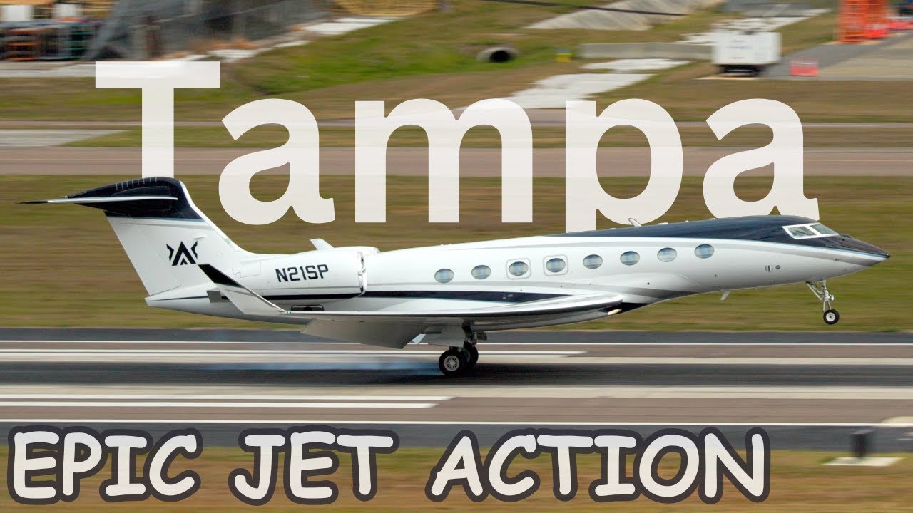 Epic Private Jet Takeoffs & Landings at Tampa – Runway 1R