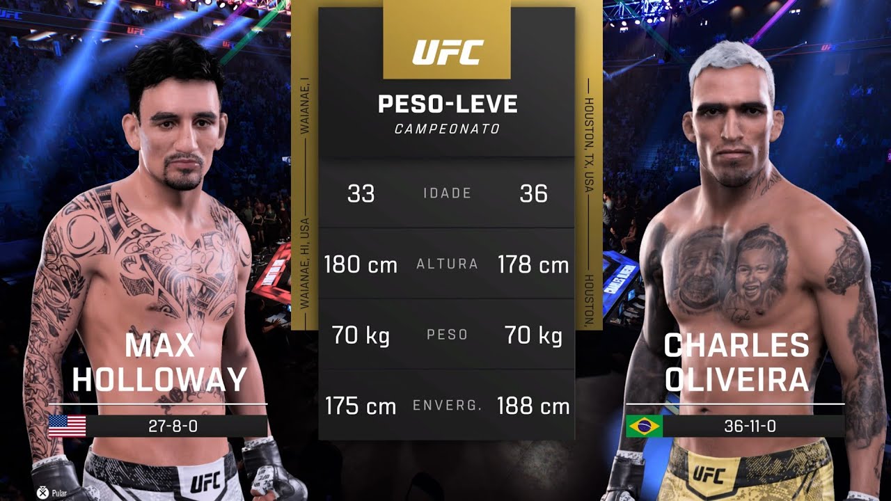 Max Holloway vs Charles Oliveira - Full Fight - UFC 5