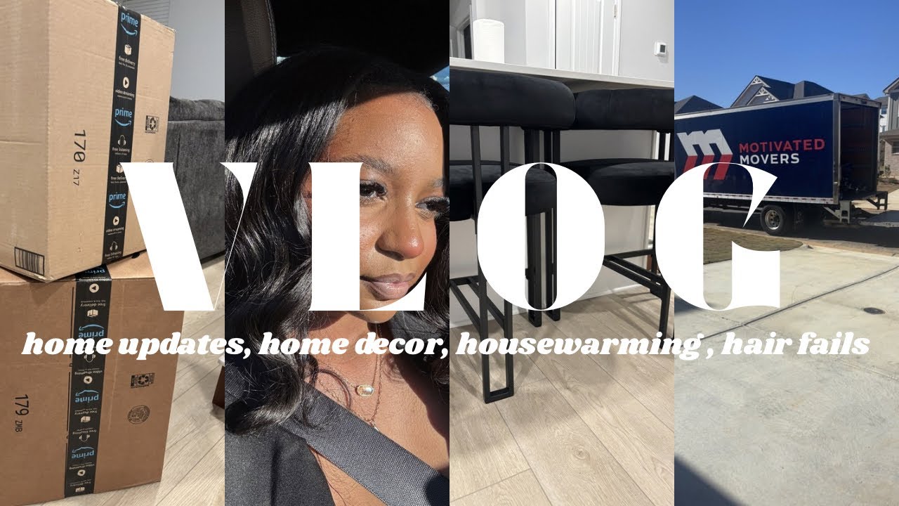 VLOG | CLOSING DAY + home updates + decor shopping & haul + housewarming party + hair fails & MORE