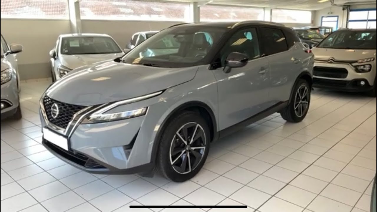 Présentation, essai statique NISSAN QASHQAI 2022 MILD HYBRID 140 ch BV6 GRIS ARGILE TOIT NOIR