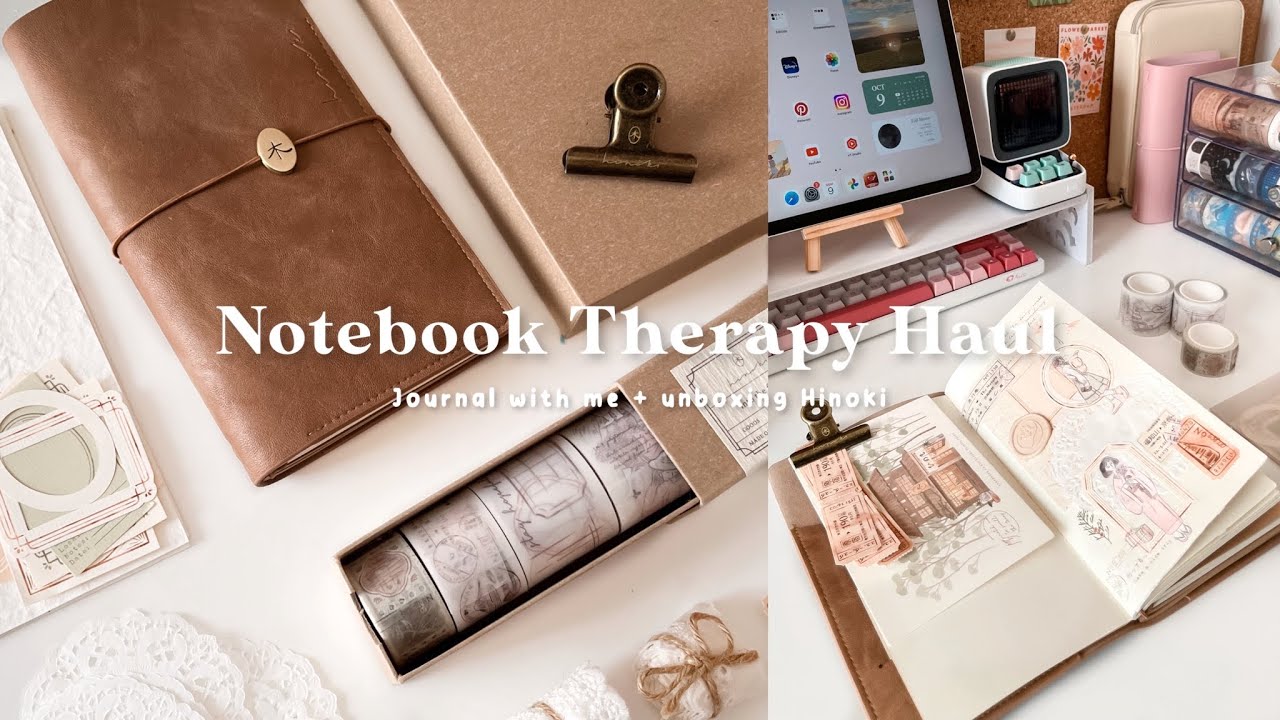 Haul Notebook Therapy // Journaling + Unboxing Hinoki 