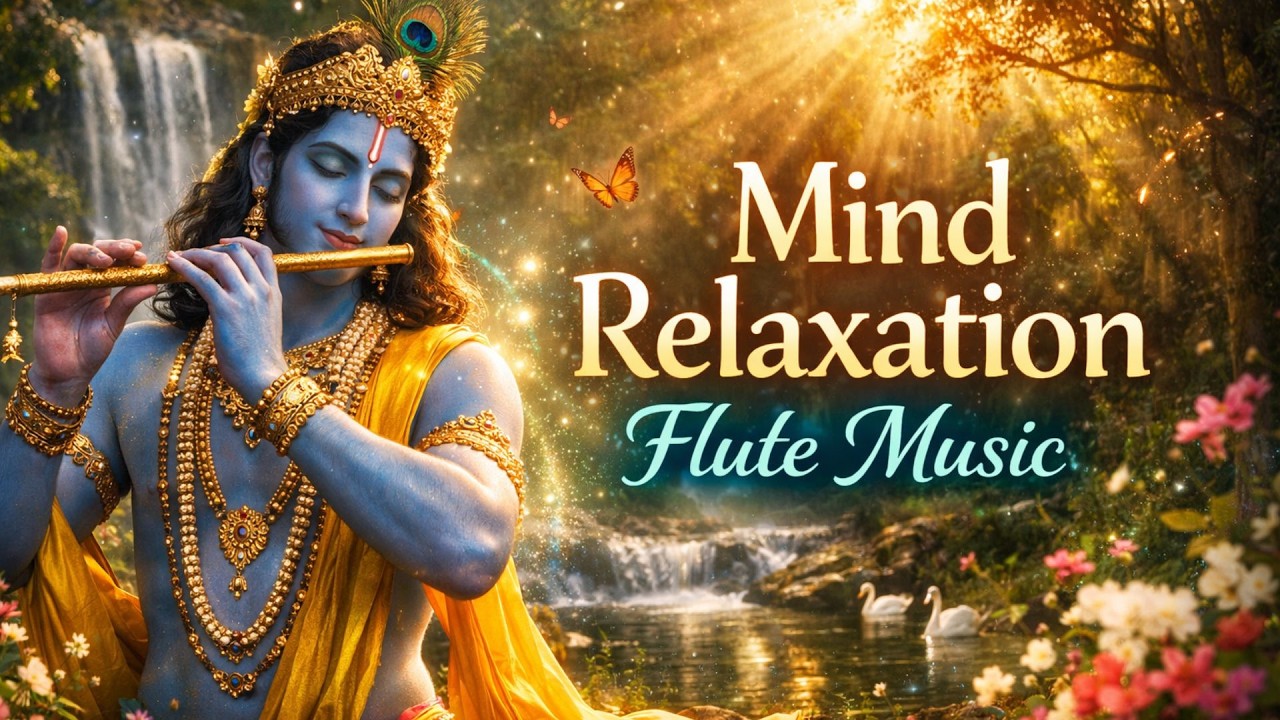 मन को शांति देने वाली मधुर बांसुरी | श्री कृष्ण रिलैक्सिंग फ्लूट म्यूजिक | Stress Relief Music 16K