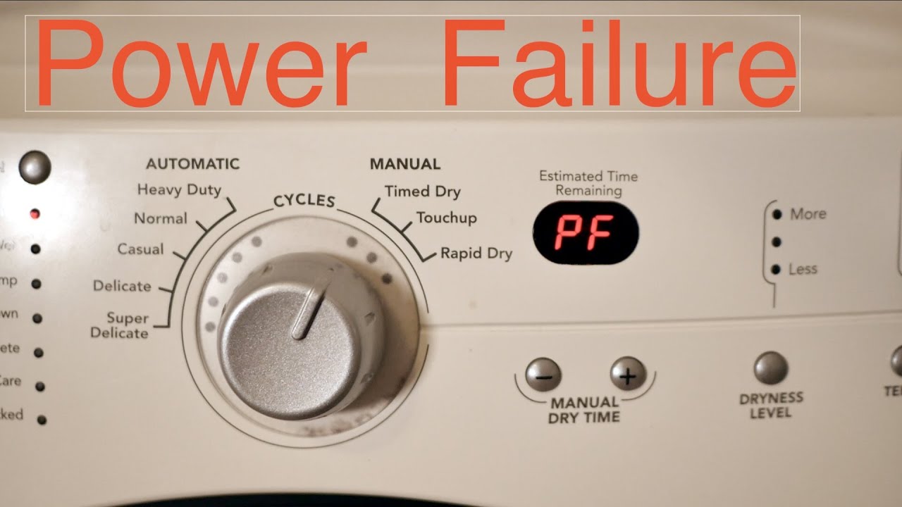 Dryer PF Power Failure Possible Fix