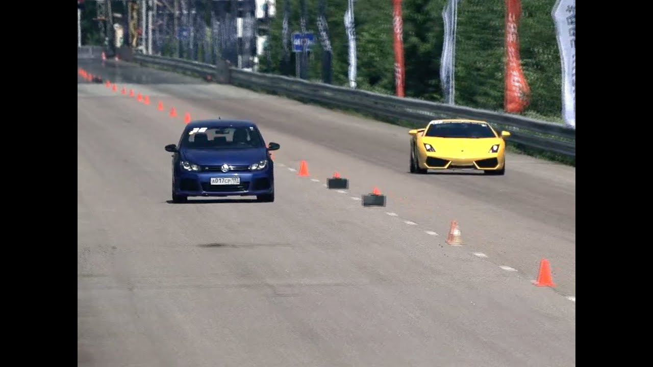 VW Golf R vs BMW M6 vs Lamborghini Gallardo LP560 vs Mercedes CLS 63 AMG