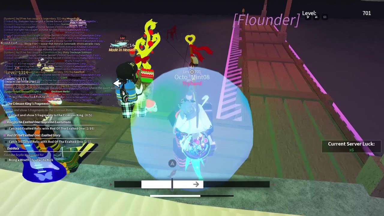 Fisch: day 19 Grinding for A rare rods admin Abuse