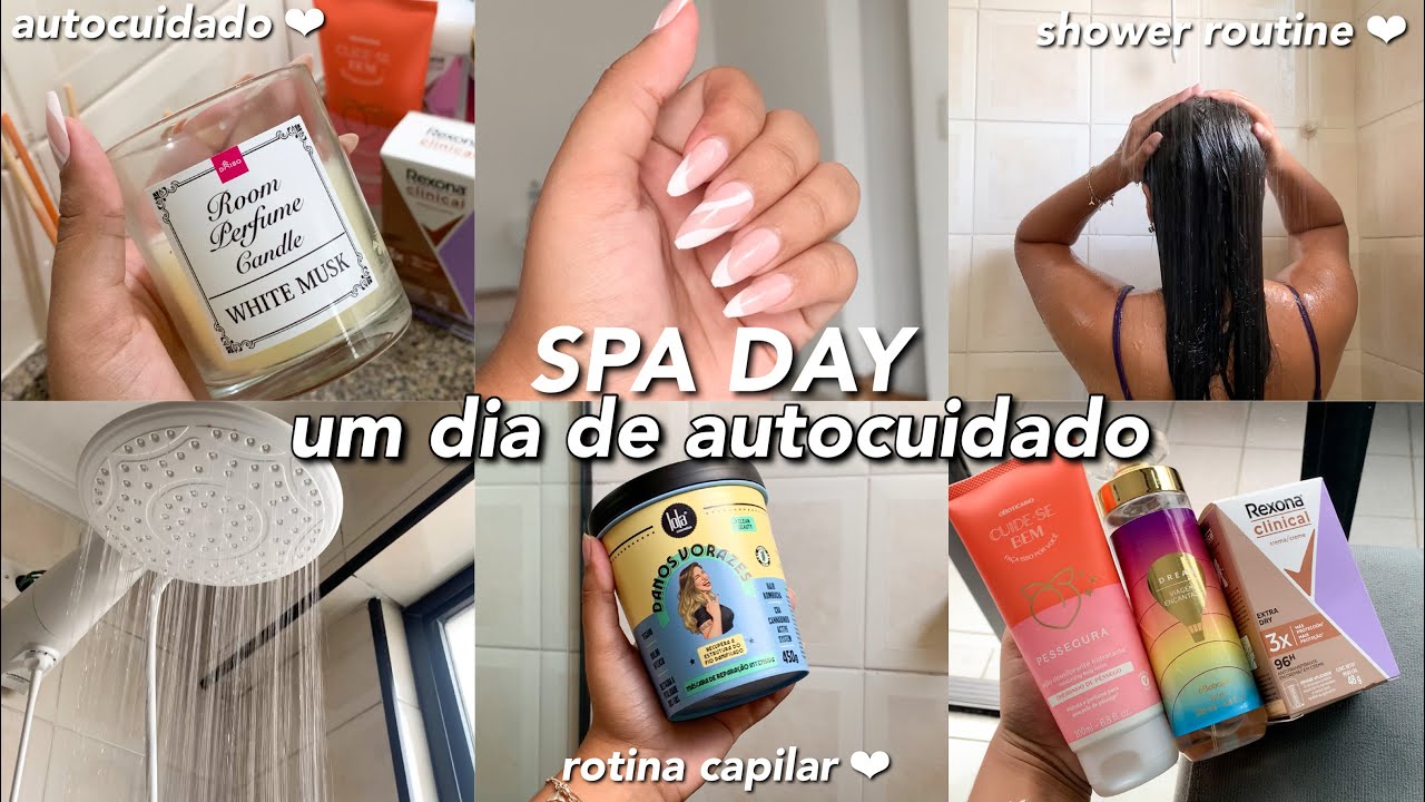 SPA DAY COMPLETO EM CASA🥰 um dia de autocuidado, unhas, cabelo