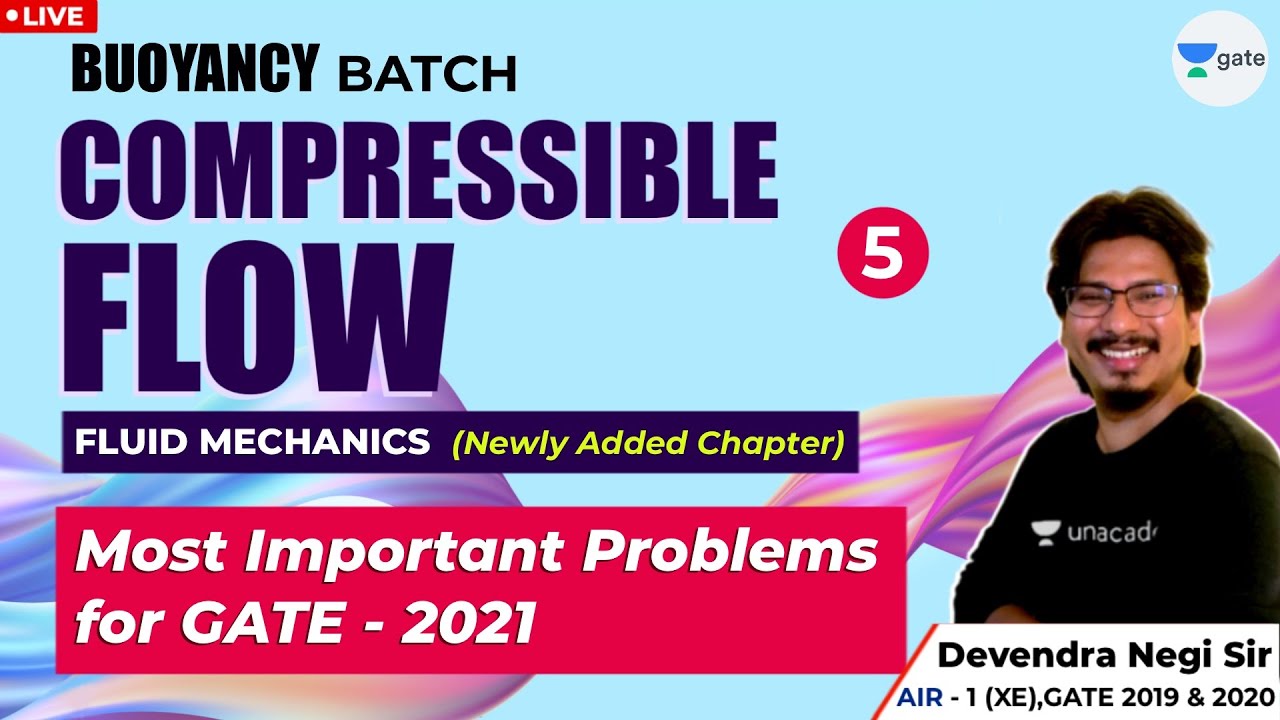GATE 2021 Most Important Problems | Compressible Flow | Lec 5 | Fluid Mechanics | GATE