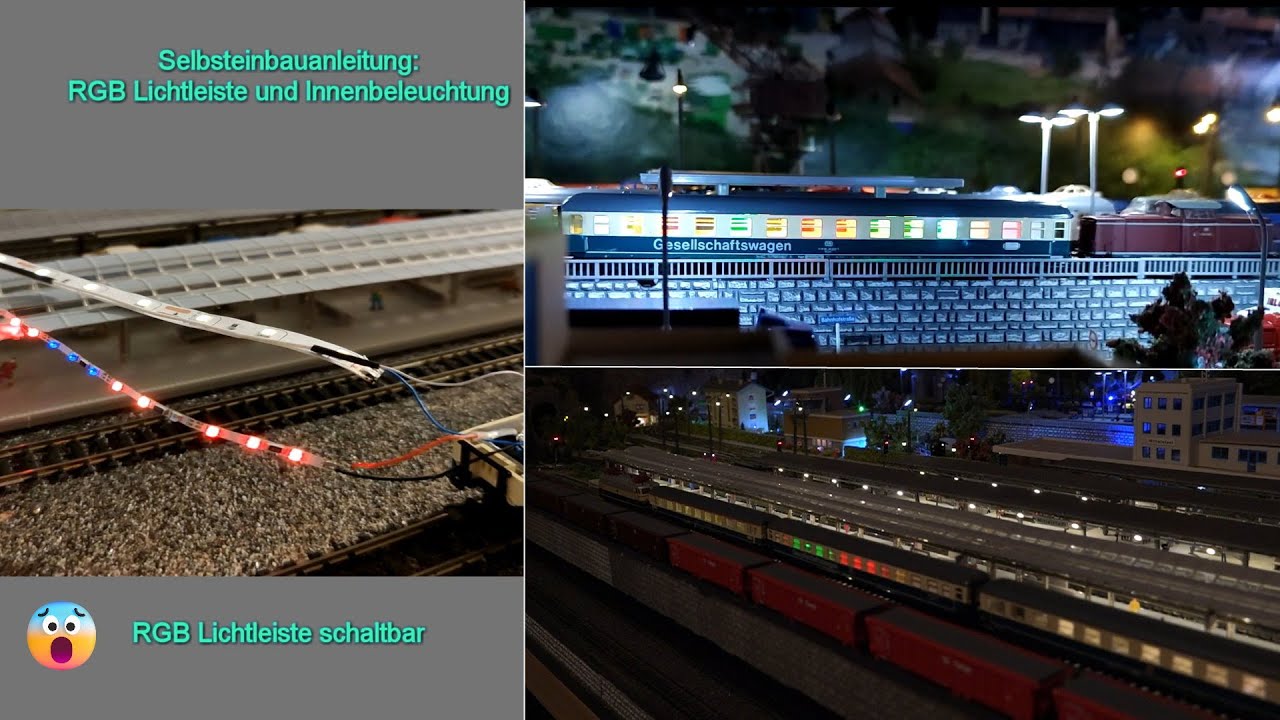 Modelleisenbahn Spur N, Gesellschaftswagen, Diskolicht einbauen