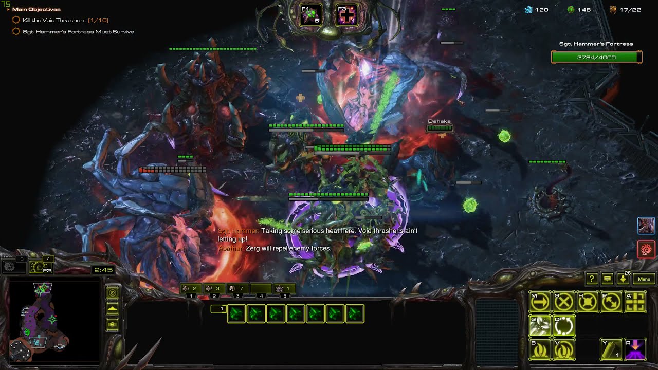 Starcraft Co-op - Void Thrashing Speedrun in 5:41 (Abathur+Dehaka P1, Brutal)
