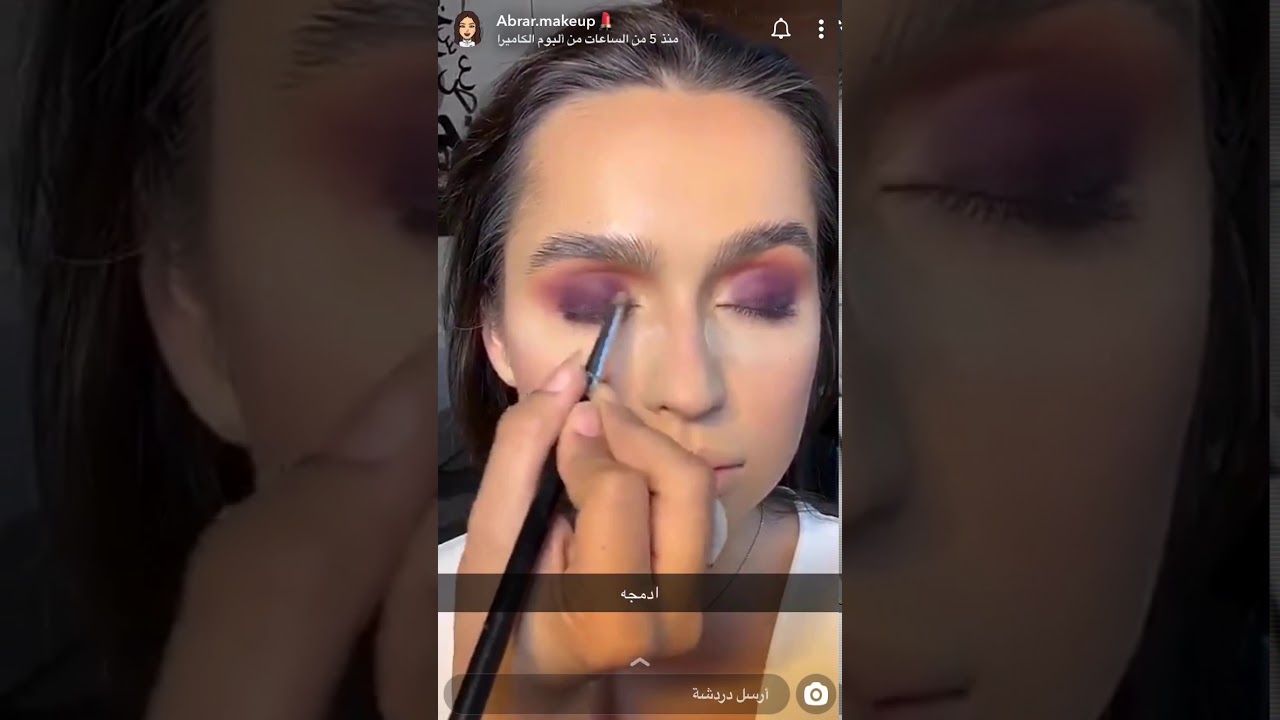 تتوريال ميكب لوك ثقيل درجات الموف الآرتست ابرار makeup tutorial