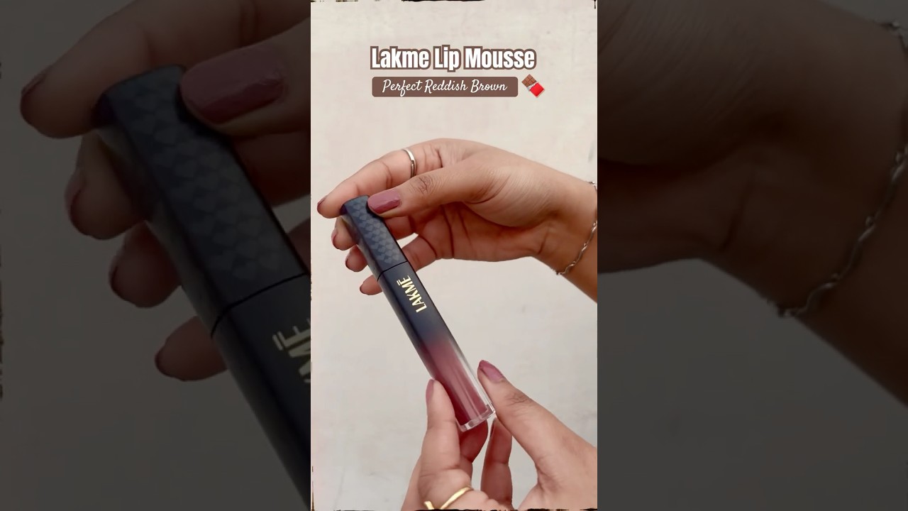 Lakme Xtraordin-Airy Lip Mousse in Shade Chocolate Temptation 🍫🍩✨ #lakme #lipstick #shorts #viral