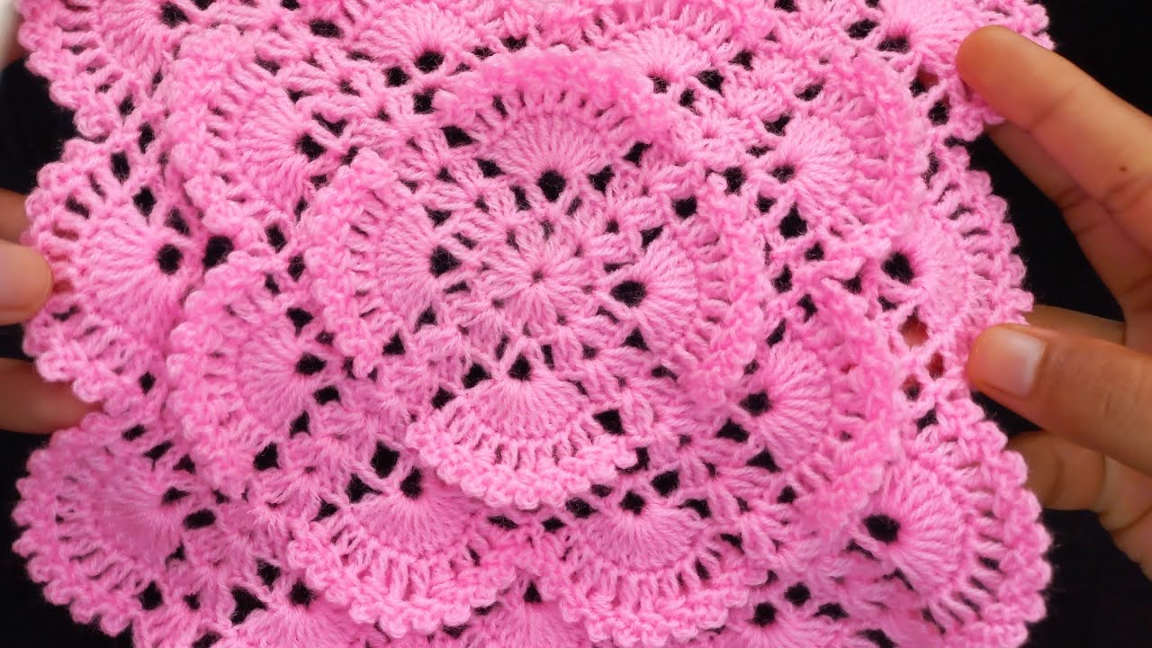 Crochet Square shape Tablecover New Design,How To Crochet Square Granny quick and easy tutorial