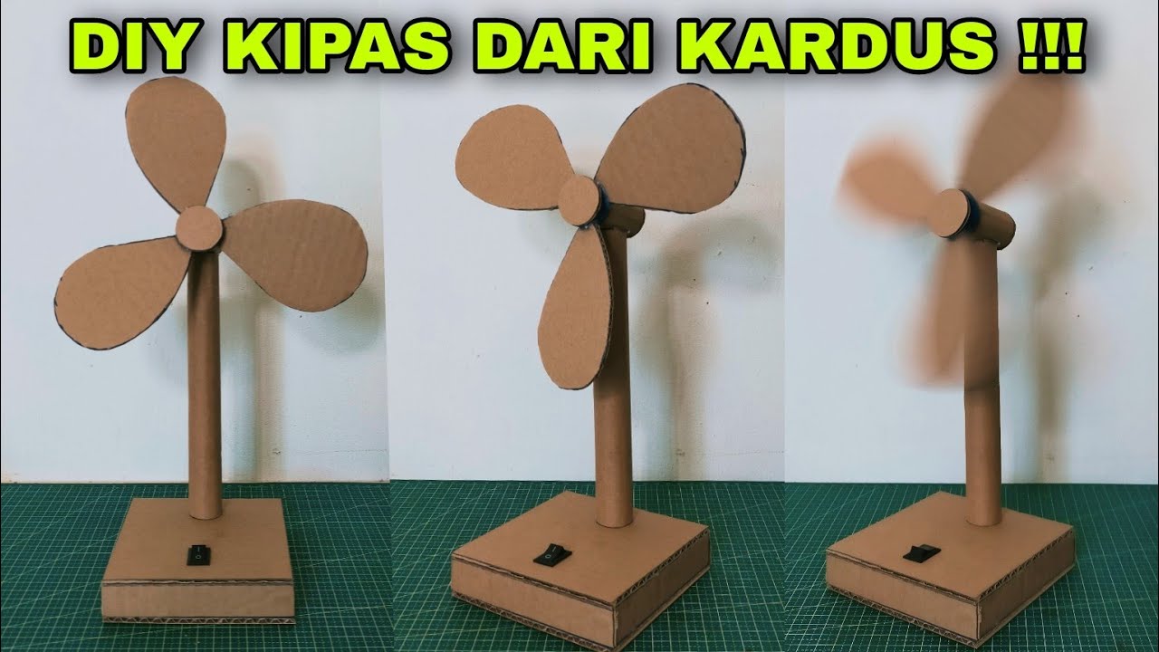 DIY - Ide kreatif membuat kipas angin dari kardus bekas dan dinamo