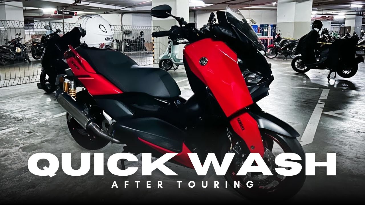 [ASMR] Quick Wash YAMAHA XMAX after touring