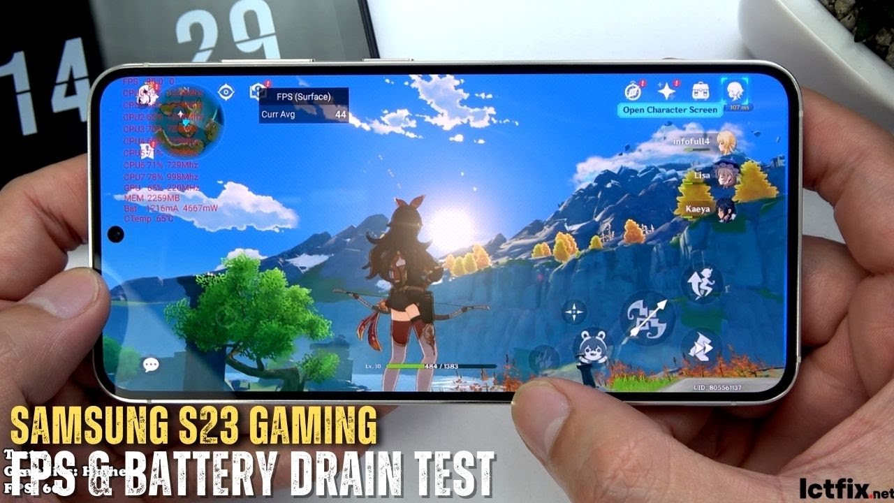 Samsung Galaxy S23 Genshin Impact Gaming test | Snapdragon 8 Gen 2, 120Hz Display