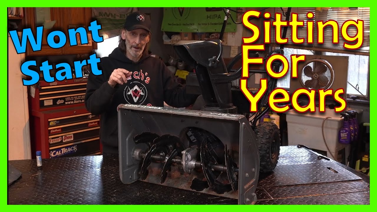 Стоял без дела много лет! Маленький серый снегоуборщик Craftsman 24 дюйма, 5,5 л.с., Tecumseh, не...