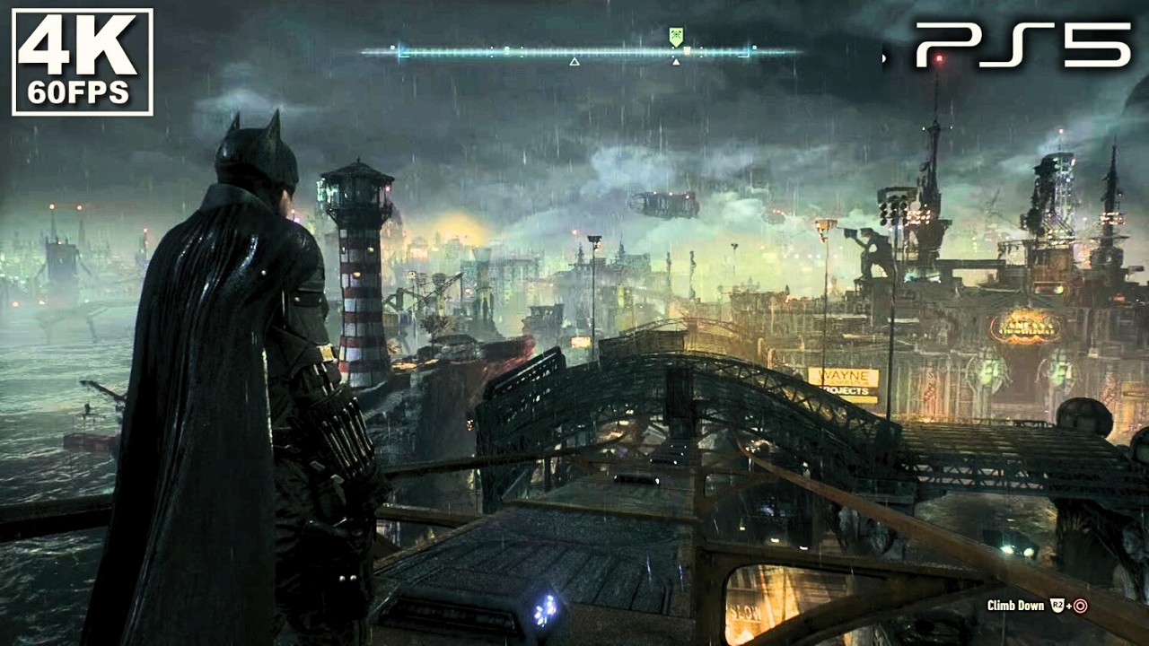 Batman Arkham Knight PS5 - Free Roam Gameplay Part 1 - THE BATMAN 2022 Suit