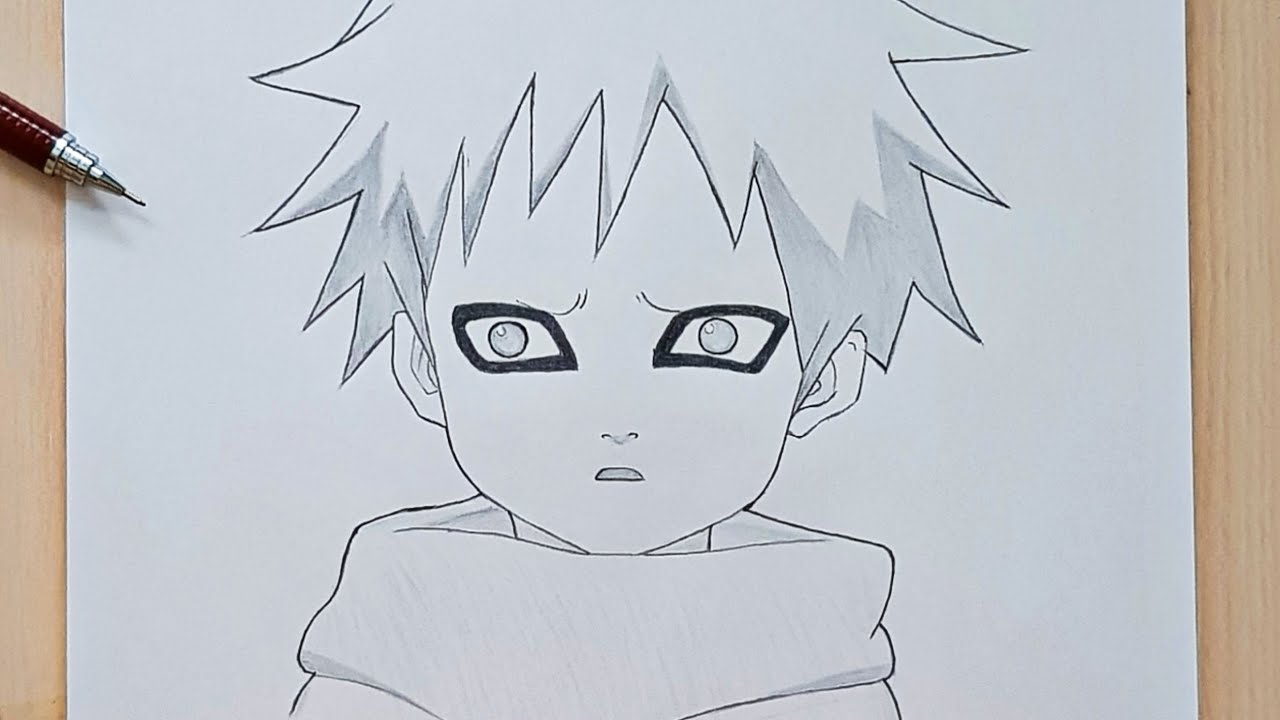 How to draw Gaara From Naruto | Kid Gaara Easy Step by step : Tutorial