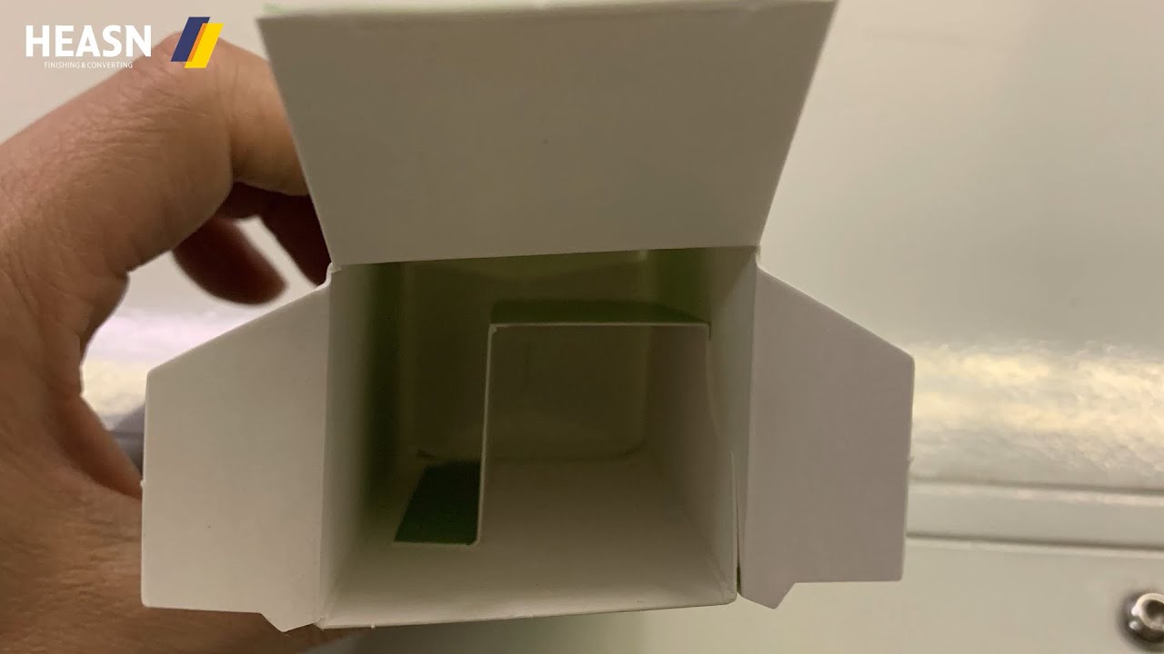 Cosmetic box with inside divider converted in WO-750PC-R folder gluer