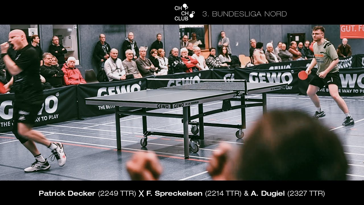 Patrick Decker vs. Frederik Spreckelsen & Adrian Dugiel (3. Tischtennis Bundesliga Nord 2024/25)