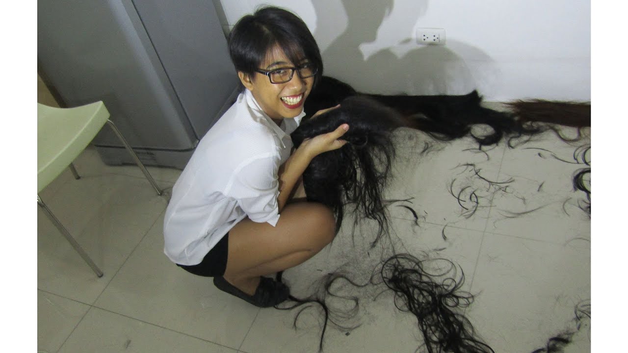 young friendly student long hair cut short #ladieshaircut #haircut #pixie  #longtoshort #hairstyle