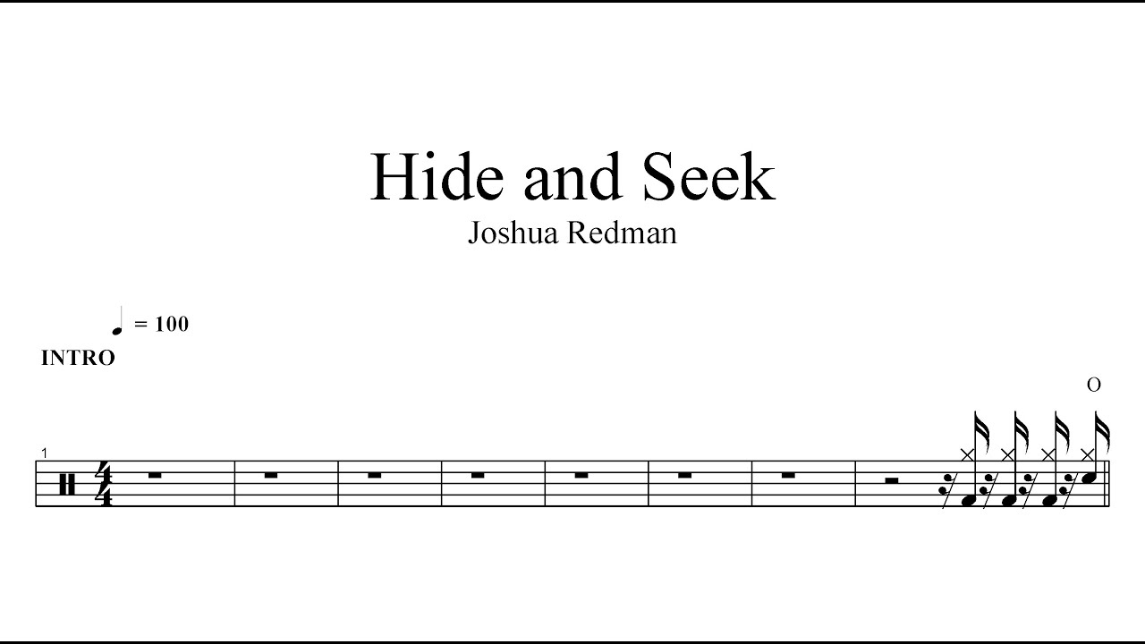 Joshua Redman-Hide and Seek | Drum Sheet Music