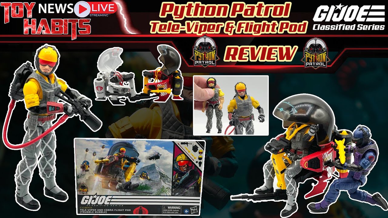 Python Patrol Tele Viper & Flight Pod (Trubble Bubble) GI Joe Classified Series HANDS ON REVIEW