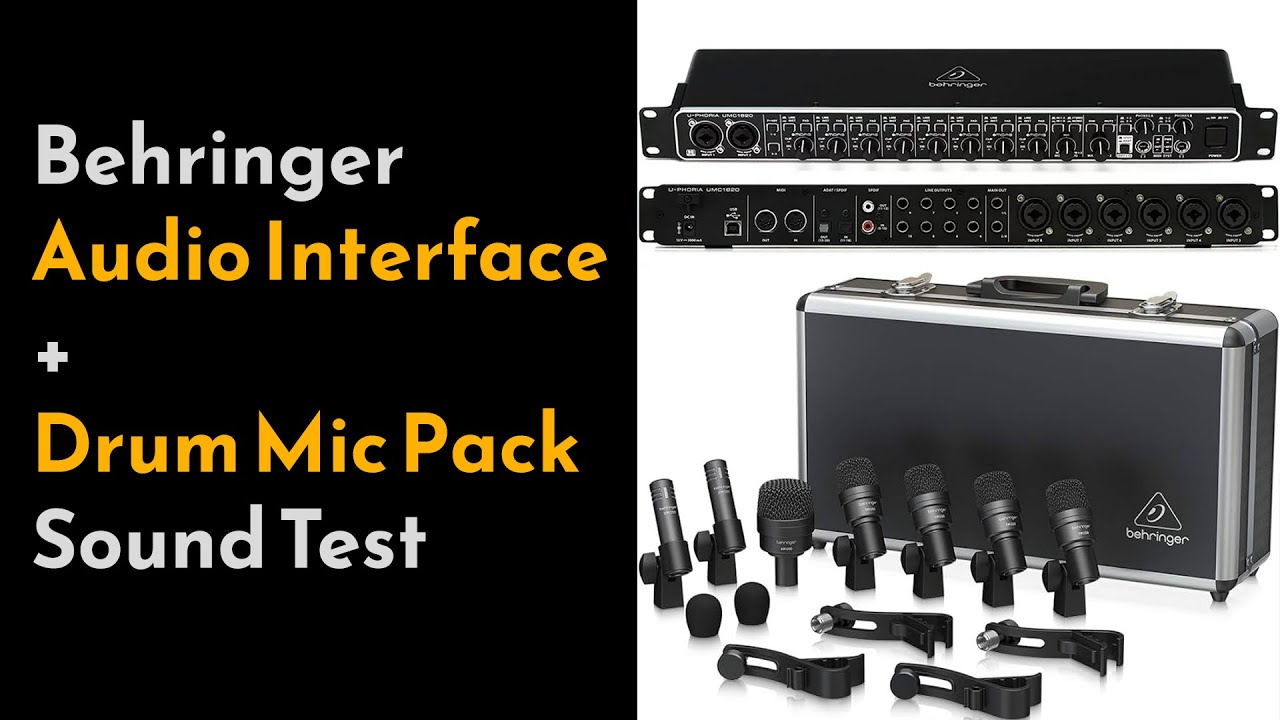 Behringer UMC1820 Audio Interface + BC1200 Drum Mic Pack Sound Test