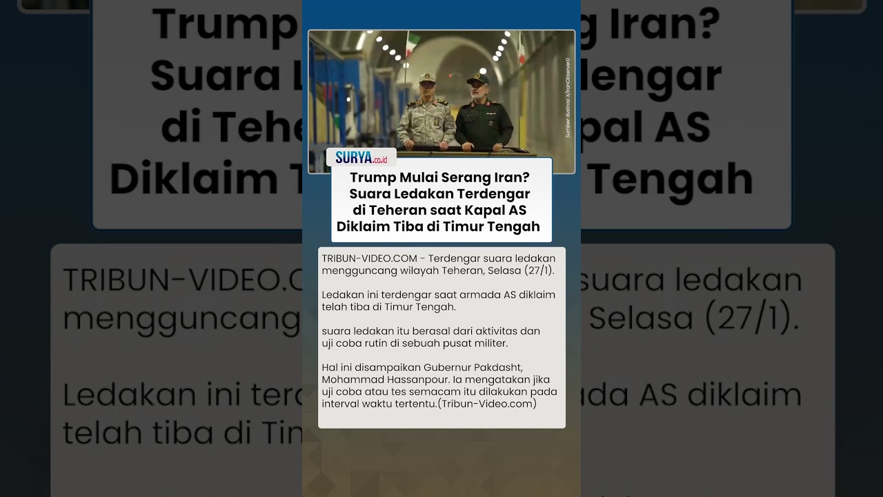 Teheran Mulai Diserang? Terdengar Suara Ledakan di Iran seusai Kapal AS Tiba di Timur Tengah