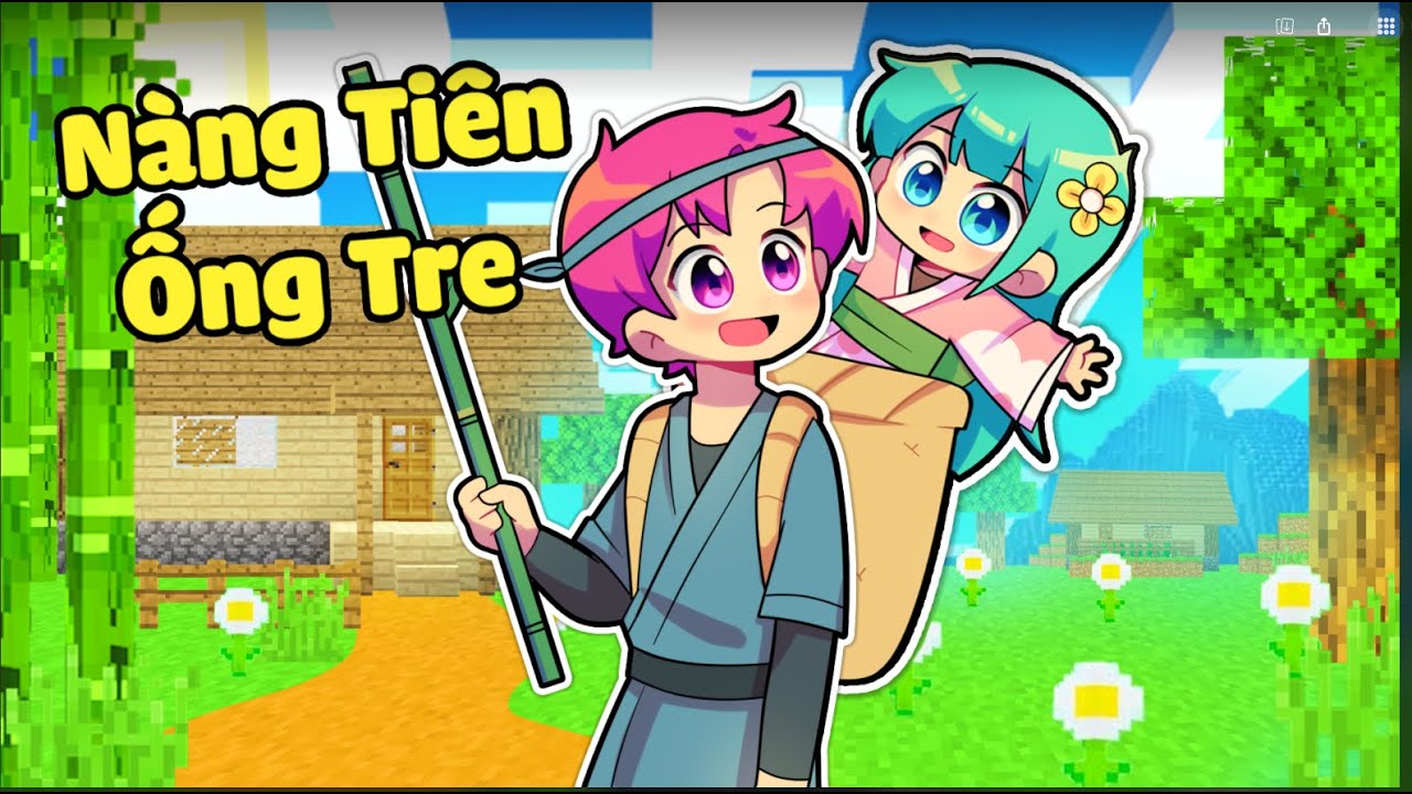 YUMMIE NÀNG ÚT ỐNG TRE BẢO VỆ HIHA TRONG MINECRAFT * TIÊN ỐNG TRE 🥰🧚🏼‍♀️💟