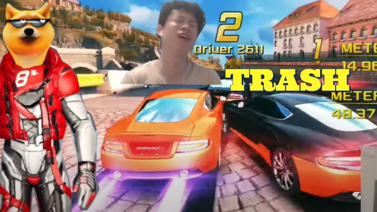 my cheese colored car destroys everyone and a dog - Asphalt 8 Multiplayer