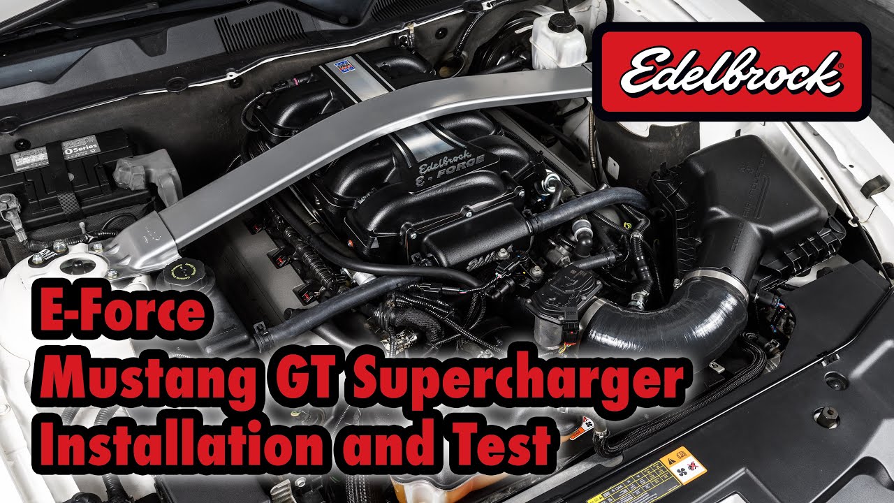 Установка нагнетателя Edelbrock Mustang и динамометрическое испытание