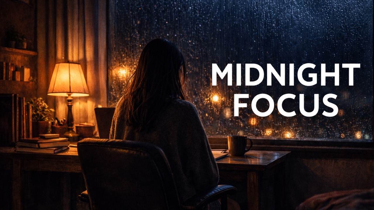 Midnight Focus 🌧️ | Deep Lofi Beats for Study, Work & 2AM Productivity (1 Hour)